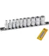 Sada hlavic nástrčných MASTERTOOL 1/4" 4-13 mm L 25 mm CRV, 10 ks (4/5/6/7/8/9/10/11/12/13 mm) 78-1410