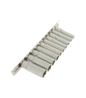 Sada hlavic hlavic nástrčných prodloužených MASTERTOOL 1/4" 4-13 mm L 48 mm CRV, 10 ks 78-1411