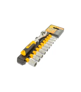 Sada hlavic nástrčných MASTERTOOL 1/4" 5-14 mm CrV ráčna 72Т 11 ks 78-1415