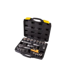 Sada hlavic nástrčných MASTERTOOL PROFI 1/2" 10-32 mm CRV ráčna 72Т 21 ks 78-4021-PF