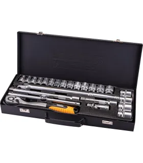 Sada hlavic nástrčných MASTERTOOL PROFI 32 mm CRV ráčna 72Т 24 ks 78-4124