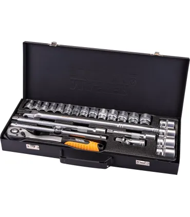 Sada hlavic nástrčných MASTERTOOL PROFI 32 mm CRV ráčna 72Т 24 ks 78-4124