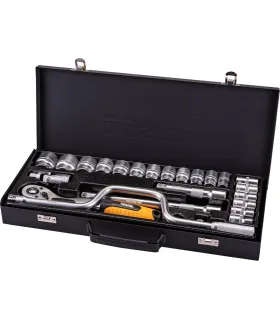 Sada hlavic nástrčných MASTERTOOL PROFI 32 mm CRV ráčna 72Т 24 ks 78-4125