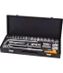 Sada hlavic nástrčných MASTERTOOL PROFI 1/2" 8-32 mm CRV teleskopická ráčna 72Т 26 ks 78-4126
