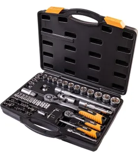 Sada hlavic nástrčných MASTERTOOL PROFI 1/4" - 1/2" CRV ráčna 72Т 72 ks - 1/2" CRV ráčna 72Т 72 ks CRV ráčna 72Т 72 ks 78-5072-P