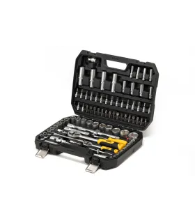 Sada nástrčných hlavic MASTERTOOL 1/4" - 1/2" CrV ráčna 72Т 94 ks 78-5094