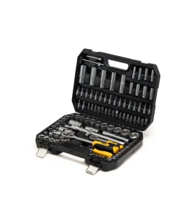 Sada nástrčných hlavic MASTERTOOL 1/4" - 1/2" CrV ráčna 72Т 108 ks 78-5108