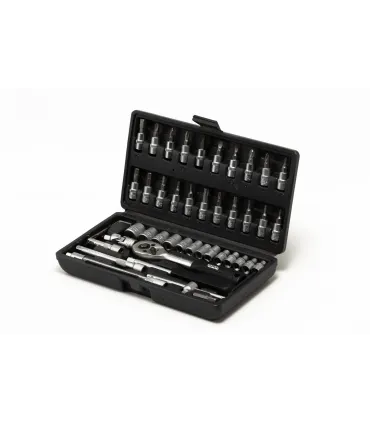 Sada nástrčných hlavic MASTERTOOL 1/4" 4-14 mm CrV ráčna 24Т 46 ks 78-6046