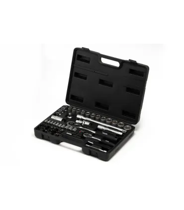 Sada nástrčných hlavic MASTERTOOL 1/4" - 1/2" CrV ráčna 24Т 72 ks 78-7072