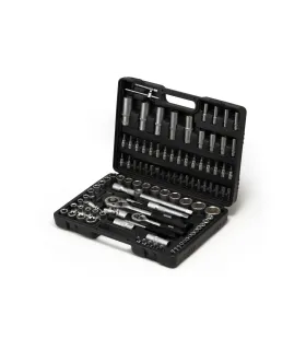 Sada nástrčných hlavic MASTERTOOL 1/4" - 1/2" CrV ráčna 24Т 108 ks 78-7108