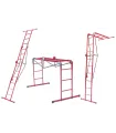 Žebřík multifunkční MASTERTOOL kovové 3*4 stupňů h 1035/1650/3700 mm max. 150kg 79-1023