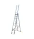 Žebřík hliníkový MASTERTOOL teleskopický 3*9 stupňů h 6200 mm max. 150kg 79-1309