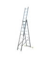 Žebřík hliníkový MASTERTOOL teleskopický 3*9 stupňů h 6200 mm max. 150kg 79-1309