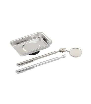 Inspekční sada nástrojů MASTERTOOL Magnetická miska, Držák teleskopický, teleskopické zrcadlo 81-2137