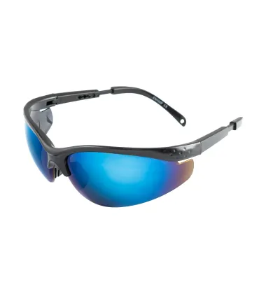 Brýle ochranné MASTERTOOL SPORTLINE BLUE MIRROR proti poškrábání ANTI-SCRATCH, nastavitelná délka pantu 82-0002