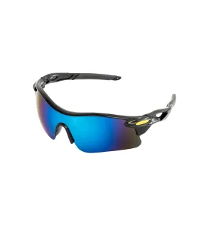 Brýle ochranné MASTERTOOL SPORTLINE BLUE MIRROR panoramatická čočka, protiskluzové bočnice 82-0011