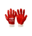 Rukavice pracovní MASTERTOOL z bavlny s červenou PVC povlakem, pletená manžeta 10, 5" 83-0501