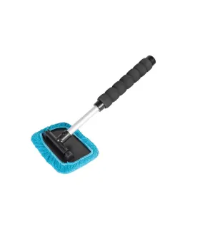Kartáč na mytí skla auta MASTERTOOL s mikrovláknem110*150 mm teleskopická hliníková rukojeť 330-445 mm 84-0014