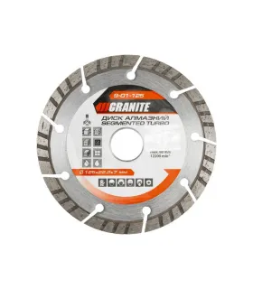 Kotouč diamantový GRANITE SEGMENTED TURBO 125*2, 2 mm 22-24% 12200 ot./min 9-01-125