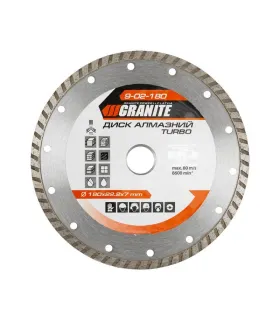 Kotouč diamantový GRANITE TURBO 180*2, 6 mm 22-24% 8600 ot./min 9-02-180