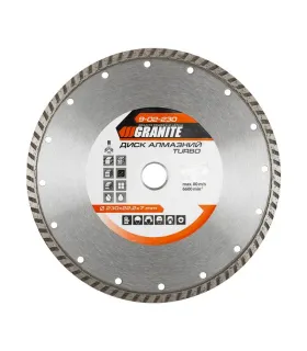 Kotouč diamantový GRANITE TURBO 230*2, 8 mm 22-24% 6600 ot./min 9-02-230