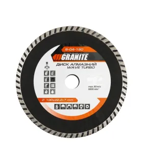 Kotouč diamantový GRANITE TURBO WAVE 180*2, 6 mm 22-24% 8600 ot./min 9-04-180