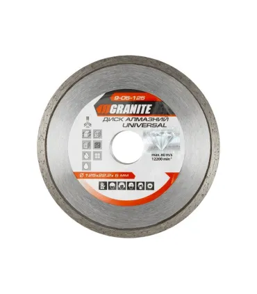 Kotouč diamantový GRANITE UNIVERSAL 125*2 mm 22-24% 12200 ot./min 9-05-125