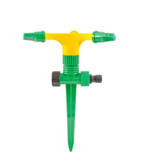 Zavlažovač plastový rotační MASTERTOOL 3-ramenný 1/2" s podstavcem 12 m 92-9322