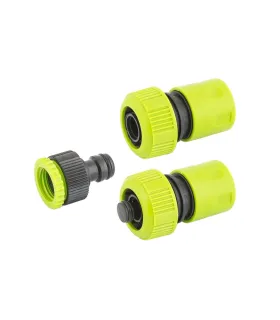 Sada trysek na zavlažování MASTERTOOL 3 ks (adaptér 1/2"-3/4" - samice, koncovka 3/4", koncovka 3/4" STOP - samice) 92-9338
