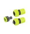 Sada trysek na zavlažování MASTERTOOL 3 ks (adaptér 1/2"-3/4" - samice, koncovka 3/4", koncovka 3/4" STOP - samice) 92-9338