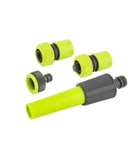 Souprava zavlažovací MASTERTOOL 4 ks (radiční tryska regulovatelná, adaptér 1/2"-3/4" - samice, koncovka 3/4", koncovka 3/4" STO
