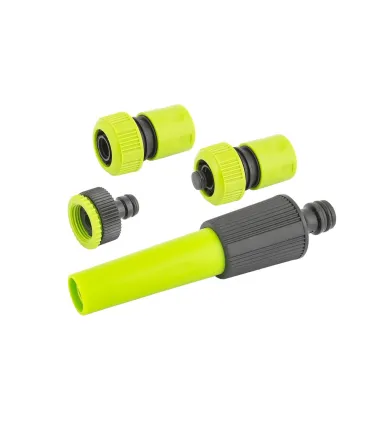 Souprava zavlažovací MASTERTOOL 4 ks (radiční tryska regulovatelná, adaptér 1/2"-3/4" - samice, koncovka 3/4", koncovka 3/4" STO