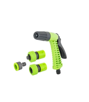 Zavlažovací souprava MASTERTOOL 4 ks (pistole regulovatelná, adaptér 1/2"-3/4" - samice, koncovka 3/4", koncovka 3/4" STOP - sam