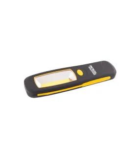 Baterka magnetická MASTERTOOL ruční s odpružením 3W COB LED, 150 Lum/6500K, 10 m, 3xAA, ABS 94-0807