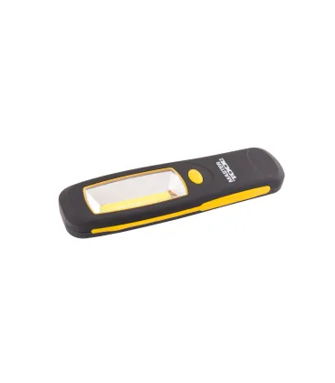 Baterka magnetická MASTERTOOL ruční s odpružením 3W COB LED, 150 Lum/6500K, 10 m, 3xAA, ABS 94-0807