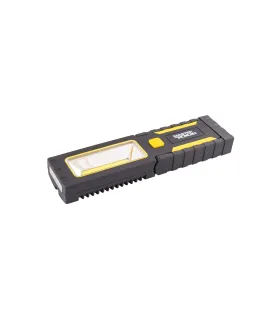Baterka magnetická MASTERTOOL ruční s odpružením 4*0, 4W LED/3W COB LED, 150L/8000K, 10m, 3xAAA, ABS 94-0808