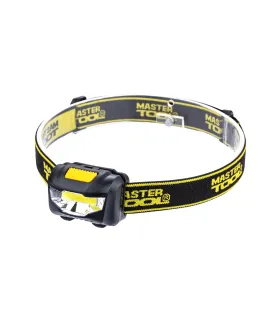 Lampa čelová MASTERTOOL 3 funkce, 1W COB LED, 90 Lum/7000K, 10 m, 3xAAA, ABS 94-0811