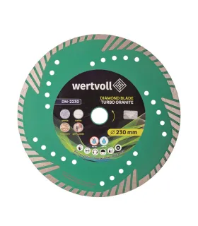 Kotouč diamantový WERTVOLL TURBO 230*3 мм 0, 24 výška segmentu 8 mm adaptér 22, 2-20 mm 6650 ot./min DM-2230