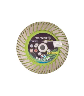Kotouč diamantový WERTVOLL TURBO CUT&POLISH 125*28 mm 0, 24 výška segmentu 8/24 mm Ø22, 2 М14 12250 ot./min DM-3125