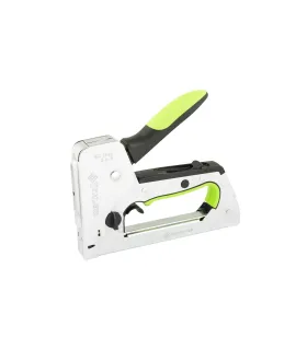 Pistole sponkovací TRIGGERSHOT WERTVOLL 3-v-1 spony R53 4-14 mm/hřebíky s hlavičkou i bez hlavičky14 mm, opláštěná rukojeť TPR F