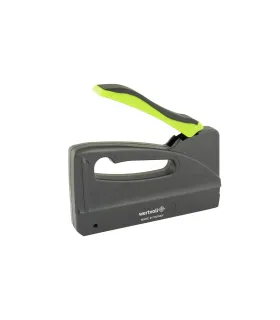 Pistole sponkovací 4-v-1 WERTVOLL spony R53 4-14 mm/R13 6-14 mm/R140 6-14 mm, hřebíky 15 mm, opláštěná rukojeť TPR FX-1106
