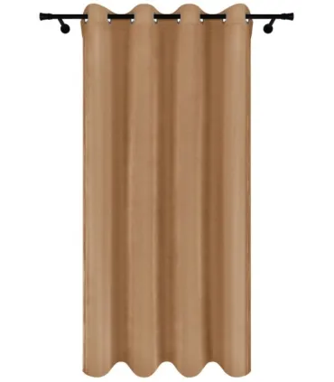 Sametový záves s kroužky – Cocoa Spirit, béžovohnědá
