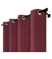 Zatemňovací závěs s kroužky – Blackout Royal Marsala, barva burgundy
