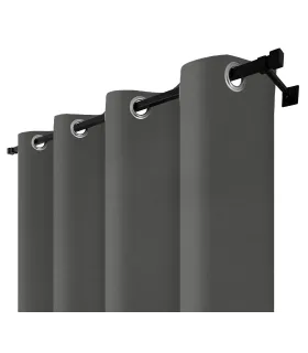 Zatemňovací závěs s kroužky – Blackout Royal Steel, tmavě šedá