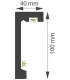 Garnižová lišta Deco LK1 - vhodná pro LED podsvícení 200cm x 10cm
