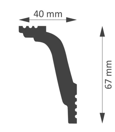 Dekorativní lišta na strop NB80 200x6.7x4 cm DSM
