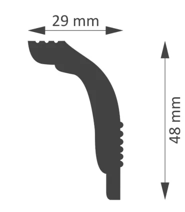 Dekorativní lišta na strop NB60 200x4.8x2.9 cm DSM