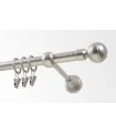 Kovová garnýž Satin nickel Ø 16 mm - Paola