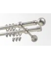 Kovová garnýž Satin nickel Ø 16 mm - Paola