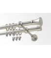 Kovová garnýž Satin nickel Ø 16 mm - Koloseo hladke